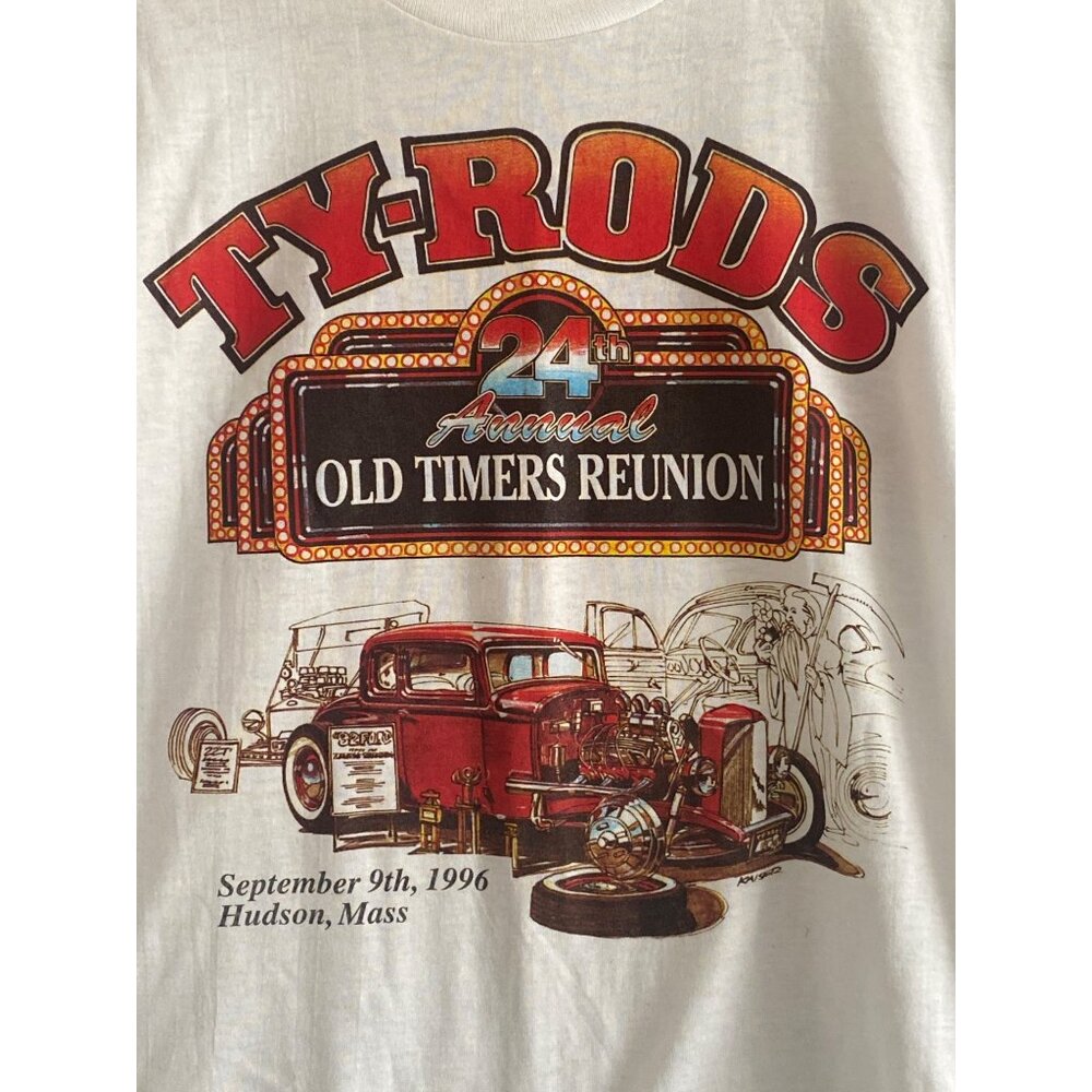 VTG Fruit of the Loom Ty Rods 24th Annual Old Timers Reunion 1996 Hudson, Mass W